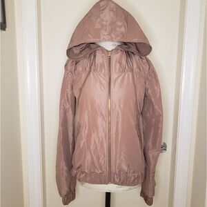 Lightweight Pink Jacket Hood Zipper